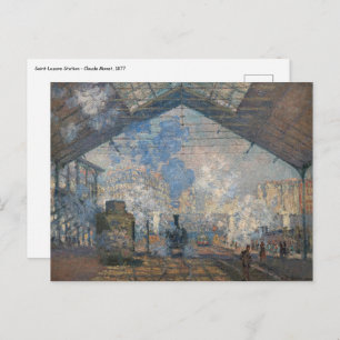 Carte Postale Claude Monet - Gare Saint-Lazare Vue extérieure