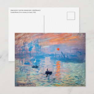 Carte Postale Claude Monet - Impression, soleil levant