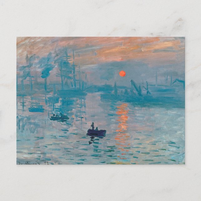 Carte Postale Claude Monet Impression Soleil Levant Français (Devant)