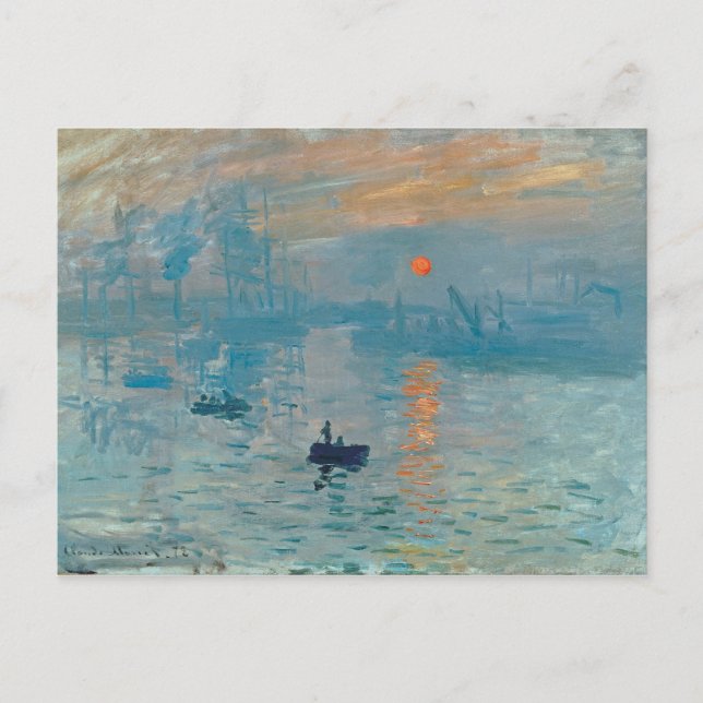 Carte Postale CLAUDE MONET - Impression, sunrise 1872 (Devant)
