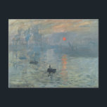 Carte Postale Claude Monet Impression Sunrise Soleil Levant<br><div class="desc">Peinture de paysage impressionniste par Claude Monet - Chefs-d'oeuvre classiques - Claude Monet Nature Painting Series - Impression Sunrise Soleil Levant</div>