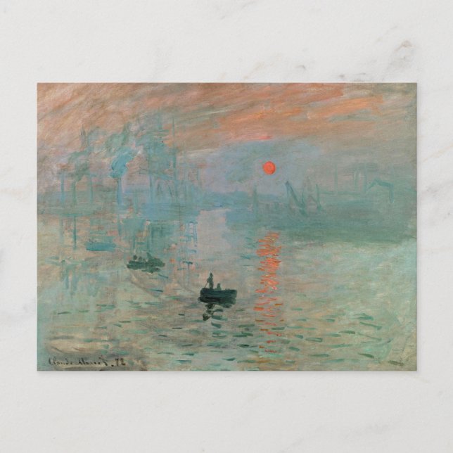 Carte Postale Claude Monet - Impressionnisme, Lever de soleil, (Devant)