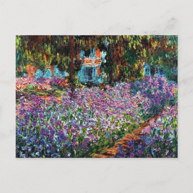 Carte Postale Claude Monet : Iris dans le jardin de Monet (Devant)