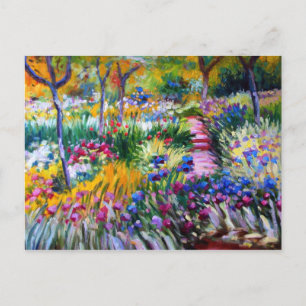 Carte Postale Claude Monet : Iris Garden par Giverny