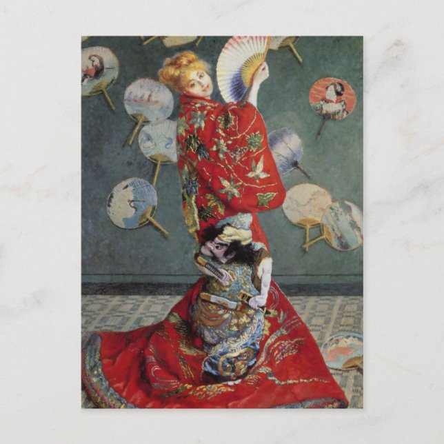 Carte Postale Claude Monet Japonais Kimono (Devant)