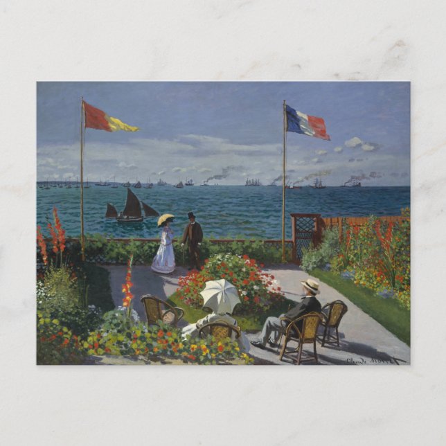 Carte Postale Claude Monet - Jardin de Sainte-Adresse (Devant)