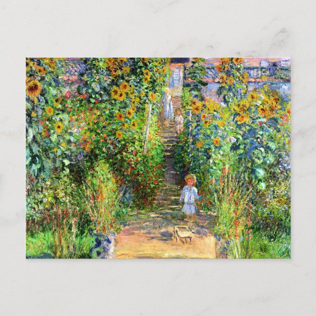 Carte Postale Claude Monet : Jardin du Monet à Vétheuil (Devant)