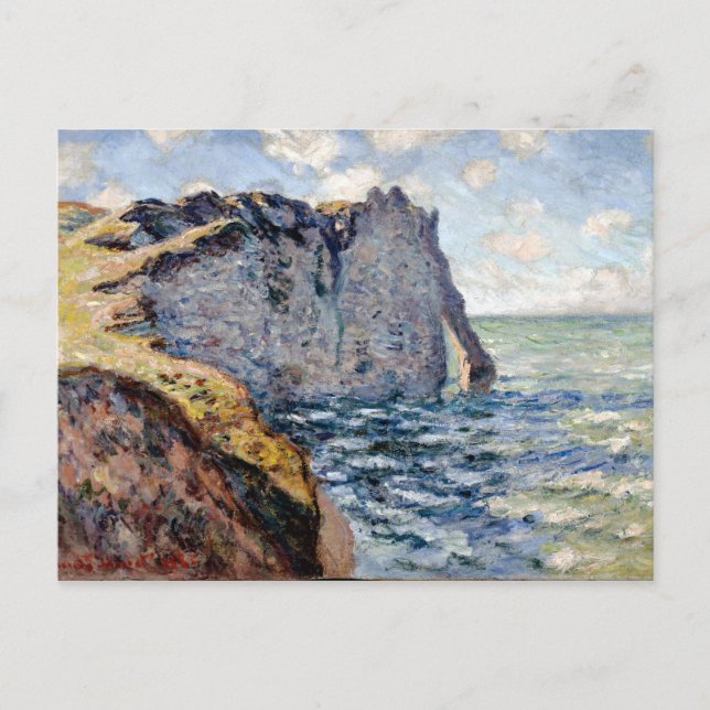 Carte Postale Claude Monet La falaise d'Aval, l'Étrat (Devant)