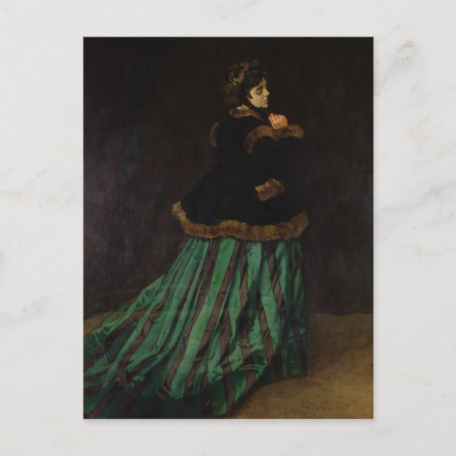 Carte Postale Claude Monet | la femme dans la robe verte, 1866 (Devant)