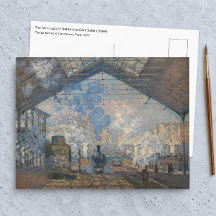 Carte Postale Claude Monet - La Gare Saint-Lazare