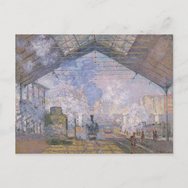 Carte Postale Claude Monet | La Gare St Lazare, 1877 (Devant)