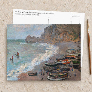 Carte Postale Claude Monet - La Plage à Etretat