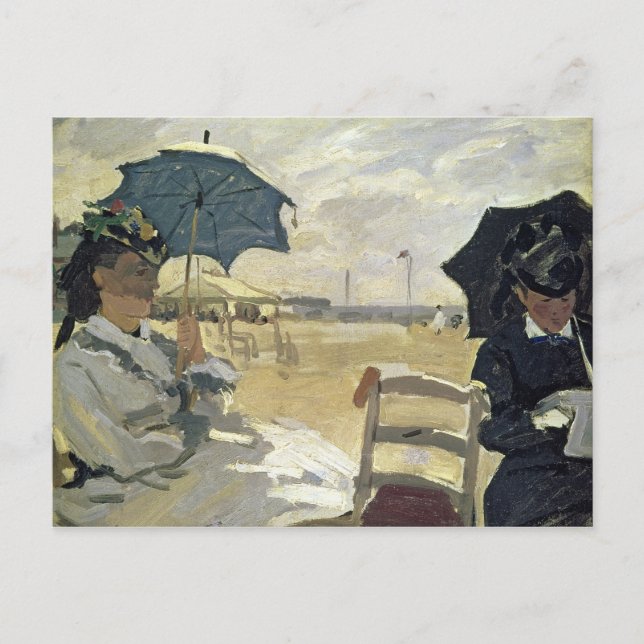 Carte Postale Claude Monet | la plage chez Trouville, 1870 (Devant)