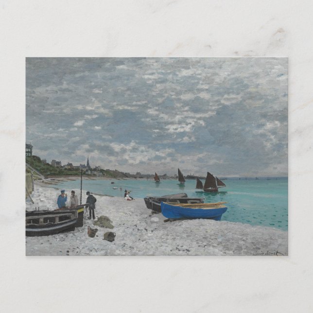 Carte Postale Claude Monet - La plage de Sainte-Adresse (Devant)