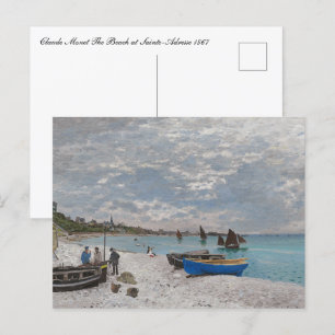 Carte Postale Claude Monet La plage de Sainte-Adresse 1867
