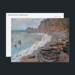 Carte Postale Claude Monet - La plage d'Etretat<br><div class="desc">La plage à Etretat / Etretat : La Plage et la Porte d'Amont - Claude Monet,  1883</div>