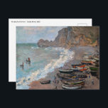 Carte Postale Claude Monet - La plage d'Etretat<br><div class="desc">La plage à Etretat / Etretat : La Plage et la Porte d'Amont - Claude Monet,  1883</div>