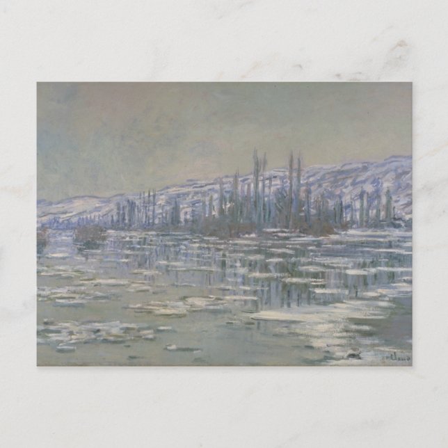 Carte Postale Claude Monet - La rupture de la glace (Devant)