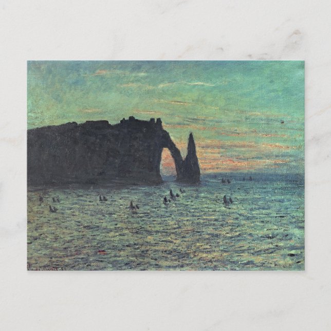 Carte Postale Claude Monet | L'Aiguille Creuse à Etretat, 1883 (Devant)