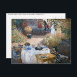 Carte Postale Claude Monet - Le déjeuner, panneau décoratif<br><div class="desc">Le déjeuner,  panneau décoratif / Le dejeuner,  panneau décoratif - Claude Monet,  1873</div>