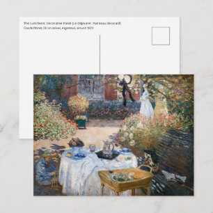 Carte Postale Claude Monet - Le déjeuner, panneau décoratif