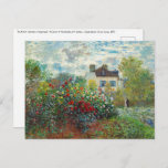 Carte Postale Claude Monet - Le Jardin de l'Artiste à Argenteuil<br><div class="desc">Le Jardin de l'Artiste à Argenteuil / Un Coin du Jardin avec Dahlias - Claude Monet,  Huile sur Toile,  1873</div>