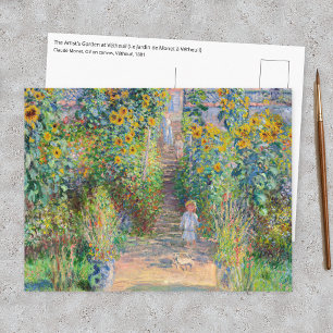 Carte Postale Claude Monet - Le jardin de l'artiste à Vetheuil