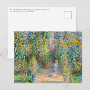 Carte Postale Claude Monet - Le jardin de l'artiste à Vetheuil