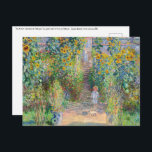 Carte Postale Claude Monet - Le jardin de l'artiste à Vetheuil<br><div class="desc">Le jardin de l'artiste à Vetheuil / The Artist's Garden at Vetheuil - Claude Monet,  Huile sur toile,  1881</div>