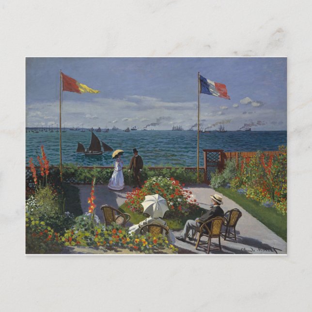 Carte Postale Claude Monet - Le jardin de Sainte Adresse Art (Devant)