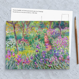 Carte Postale Claude Monet - Le jardin d'iris à Giverny