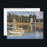 Carte Postale Claude Monet - Le pont Argenteuil<br><div class="desc">Le pont Argenteuil / Le pont d'Argenteuil et les barques - Claude Monet,  1874</div>