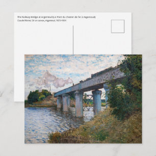 Carte Postale Claude Monet - Le Pont de chemin de fer à Argenteu