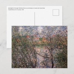Carte Postale Claude Monet - Le Printemps à travers les branches