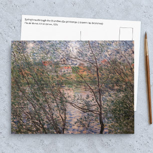 Carte Postale Claude Monet - Le printemps à travers les branches
