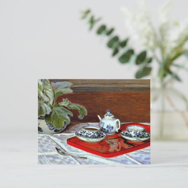 Carte Postale Claude Monet - Le Service à Thé, (Debout devant)