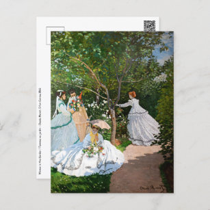 Carte Postale Claude Monet - Les femmes dans le jardin