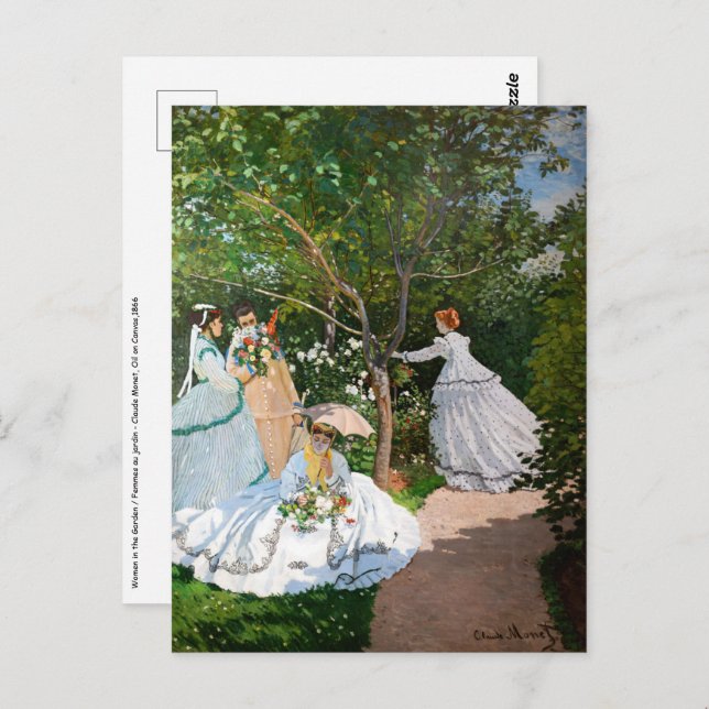 Carte Postale Claude Monet - Les femmes dans le jardin (Devant / Derrière)