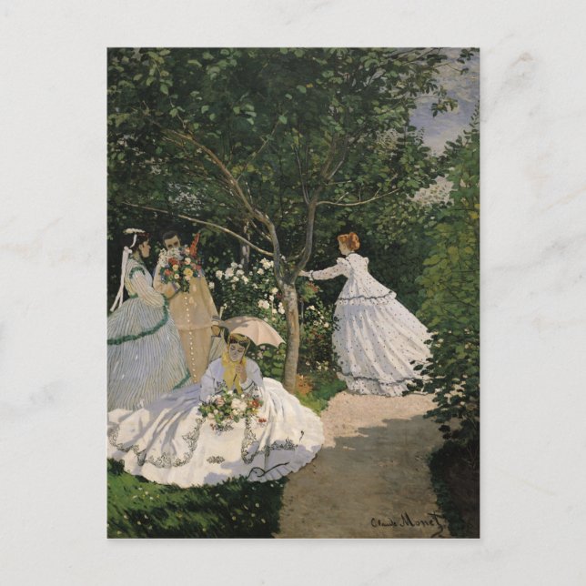 Carte Postale Claude Monet | Les femmes dans le jardin, 1866 (Devant)