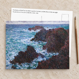 Carte Postale Claude Monet - Les rochers de Belle-Île, côte sauv