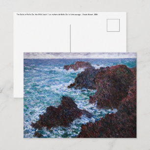 Carte Postale Claude Monet - Les rochers de Belle-Ile, Côte sauv