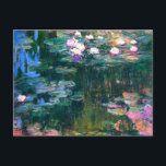 Carte Postale Claude Monet - Lys d'eau (1917)<br><div class="desc">Claude Monet "Water Lilies" est une célèbre série de peintures réalisées par l'impressionniste français en 1917. Cette série représente le jardin d'eau bien-aimé de Monet, qu'il cultive chez lui à Giverny, en France. Le tableau "Water Lilies" de cette série montre le style signature de Monet qui consiste à capturer l'essence...</div>