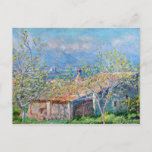 Carte Postale Claude Monet : Maison des jardiniers à Antibes<br><div class="desc">Une belle carte postale paysagère classique avec une maison de jardiniers à Antibes,  peinte par le peintre impressionniste français Claude Monet.</div>