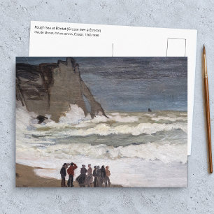 Carte Postale Claude Monet - Mer agitée à Etretat