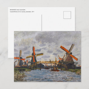 Carte Postale Claude Monet - Moulins près de Zaandam