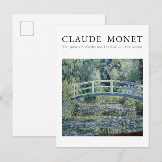 Carte Postale Claude Monet, nénuphars et pont japonais