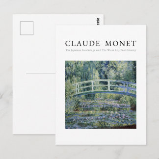 Carte Postale Claude Monet, nénuphars et pont japonais