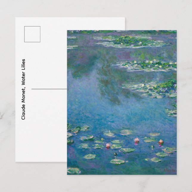 Carte Postale Claude Monet, Nymphéas (Devant / Derrière)