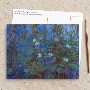 Carte Postale Claude Monet - Nymphéas bleus