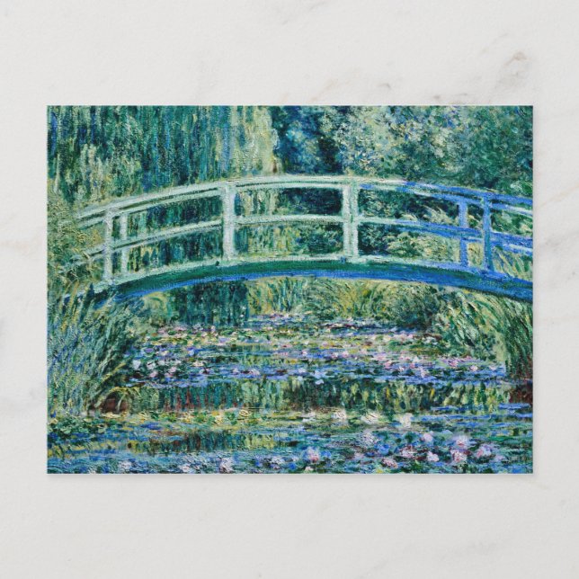 Carte Postale Claude Monet - Nymphéas et Pont Japonais (Devant)